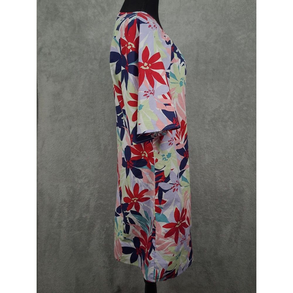 The Pioneer Woman Scoop Neck Mini Dress Bell Sleeves‎  Floral Print 100% Cotton - Picture 2 of 12